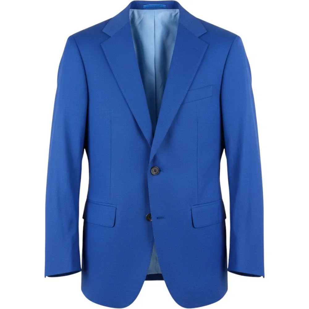 Bonobos Mens 40R Slim Fit Blazer Blue Italian Emmetex Cotton Stretch Sport Coat